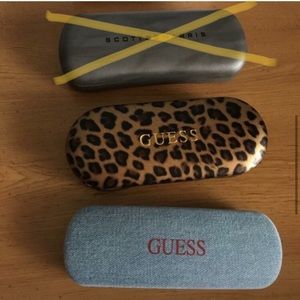 GUESS glasses cases (2), and extra case
